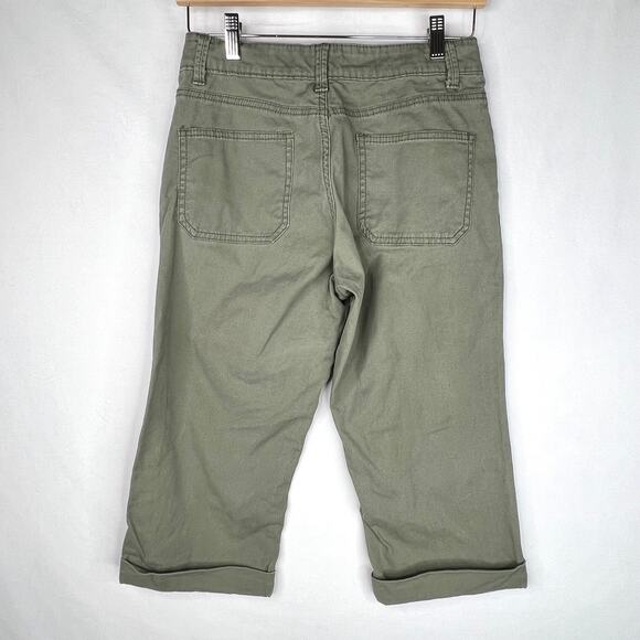 Wrangler Army Green Cropped Cargo Pants 6 - Picture 2 of 8